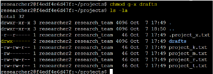Listing directories with pwd command
